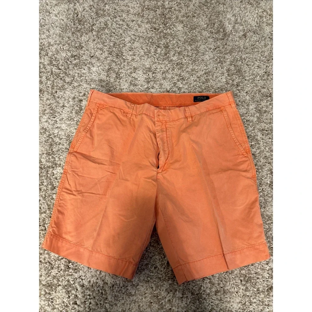 Womens Polo Classic Fit Ralph Lauren Orange Shorts Size 38